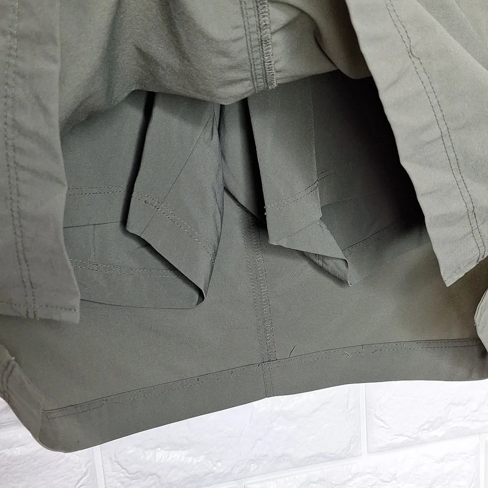 REI Dark Olive Army Green Skirt with Built In Shorts